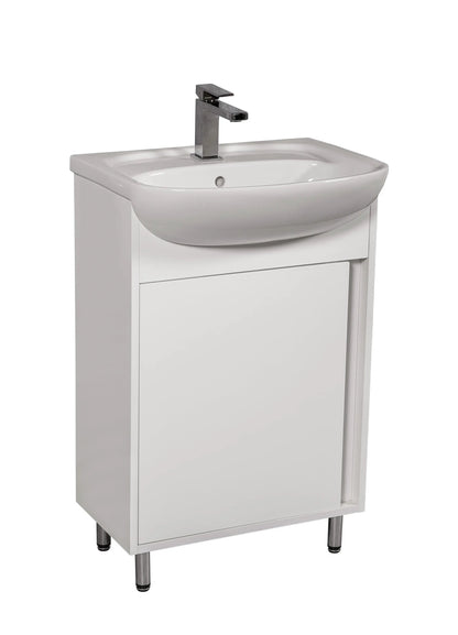 Mobilier de baie pe pardoseală Terra, Alb Aqua Rodos