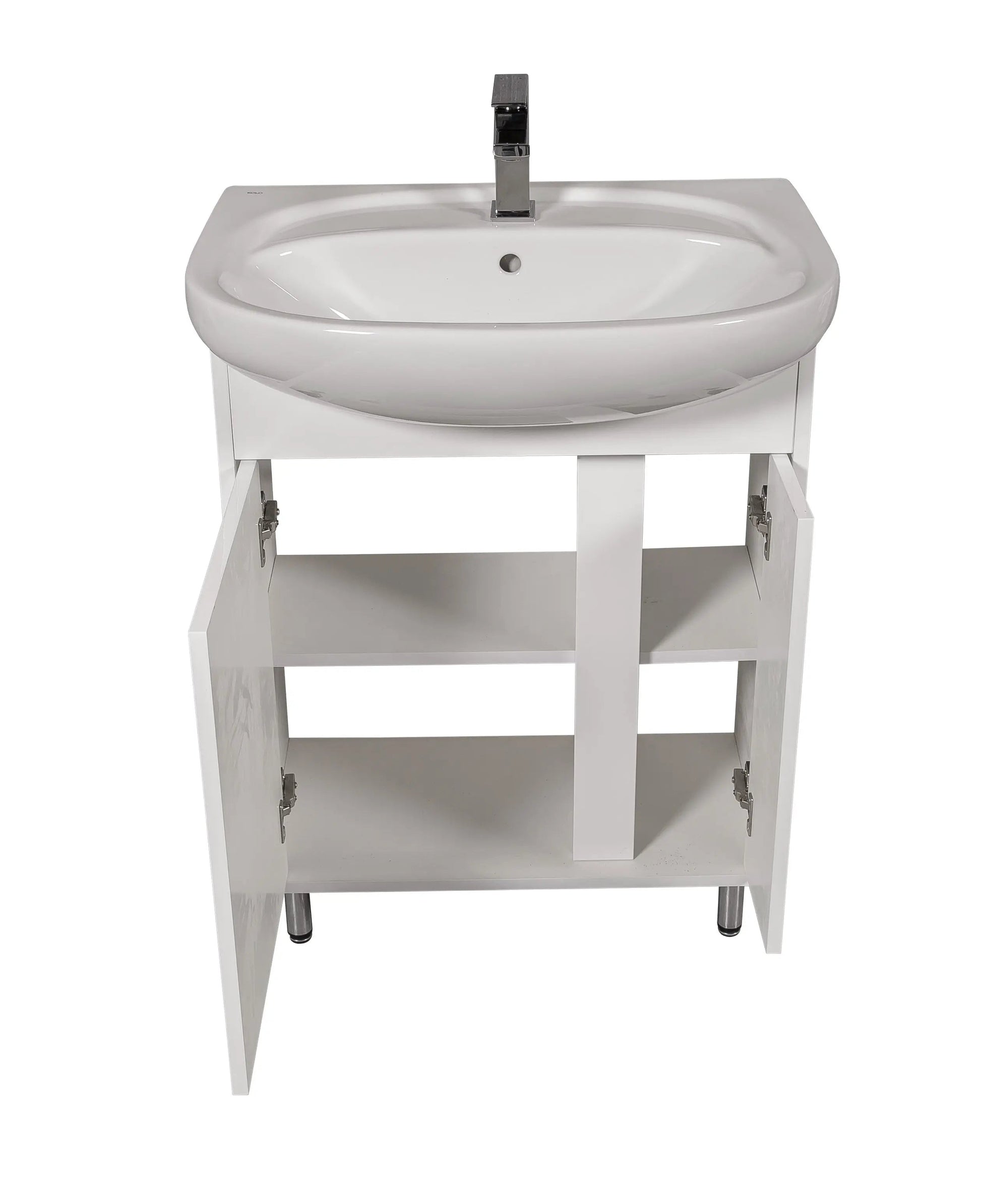 Mobilier de baie pe pardoseală Terra, Alb Aqua Rodos