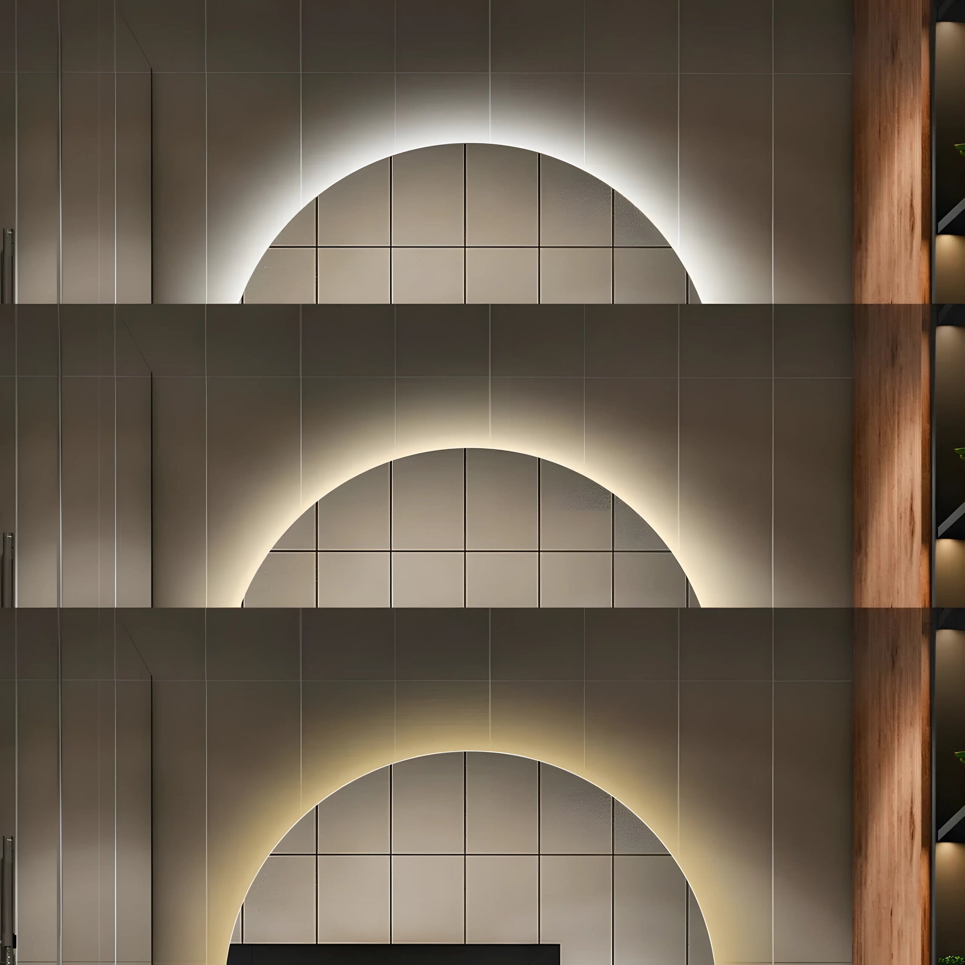 Oglindă Baie LED cu functie Dezaburire, Ceas ,Trei tipuri de lumină ,J170 www.olivy.ro