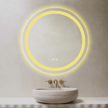 Oglindă Baie LED rotundă 70 cm cu funcție Dezaburire  ,J105 www.olivy.ro