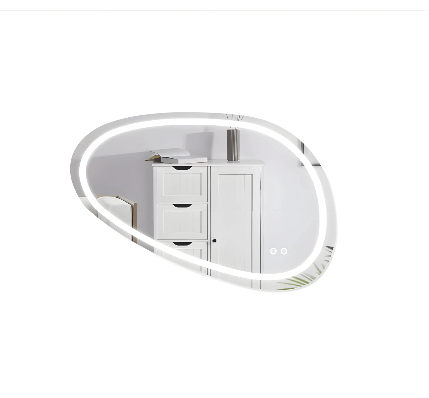 Oglinda Baie LED 80x45cm 3 Functii Touch Dezaburire J118 www.olivy.ro
