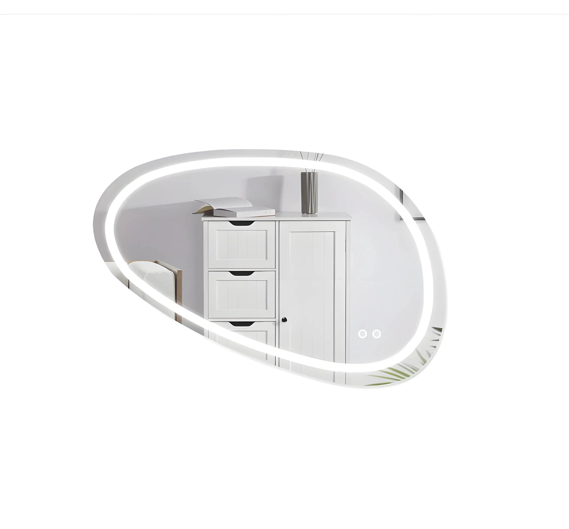 Oglinda Baie LED 80x45cm 3 Functii Touch Dezaburire J118 www.olivy.ro