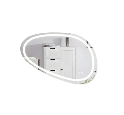 Oglinda Baie LED 80x45cm 3 Functii Touch Dezaburire J118 www.olivy.ro