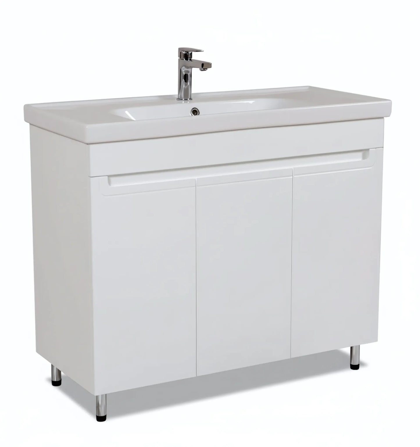 Badmöbel Set Omega – Stand-Unterschrank inkl. Keramikwaschbecken