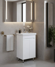 Badmöbel Set Omega – Stand-Unterschrank inkl. Keramikwaschbecken