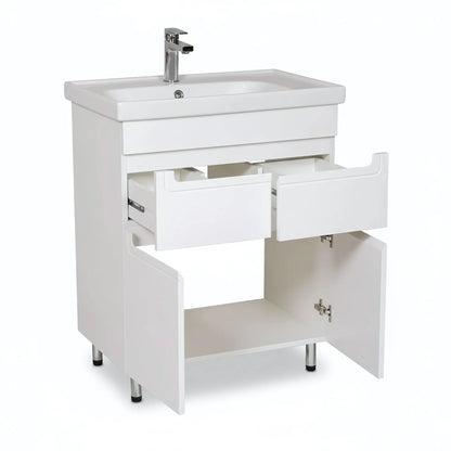 Badmöbel Set Omega – Stand-Unterschrank inkl. Keramikwaschbecken