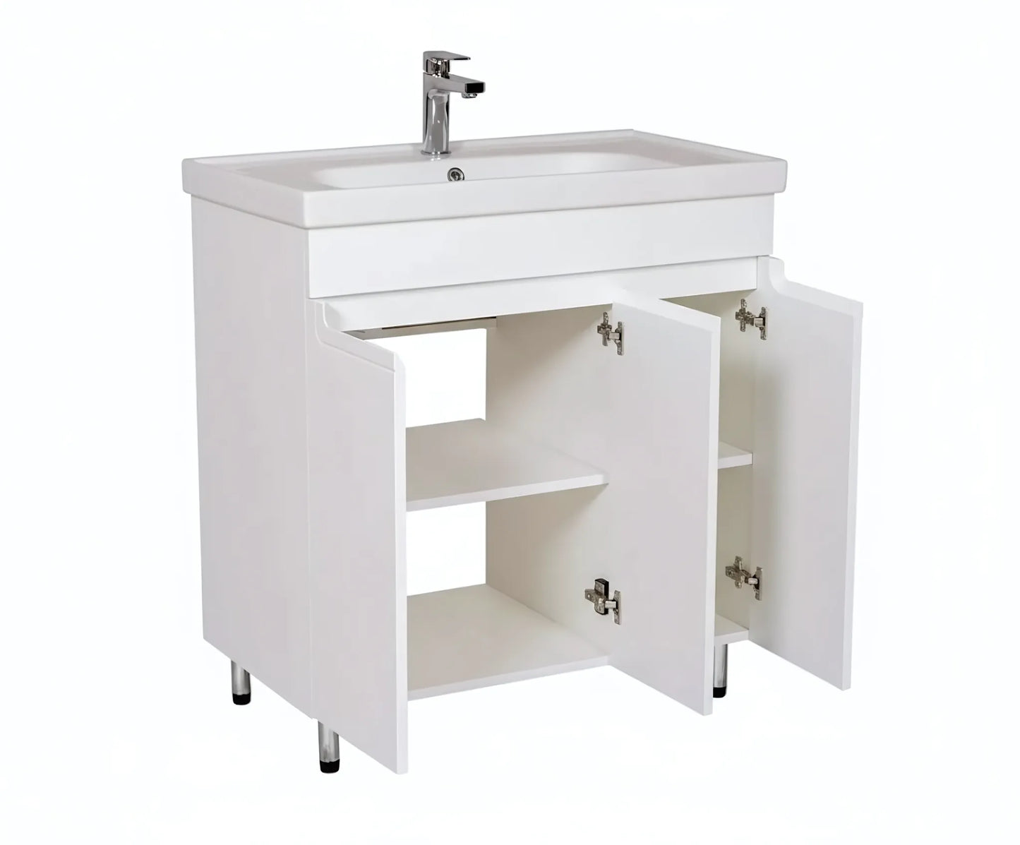 Badmöbel Set Omega – Stand-Unterschrank inkl. Keramikwaschbecken