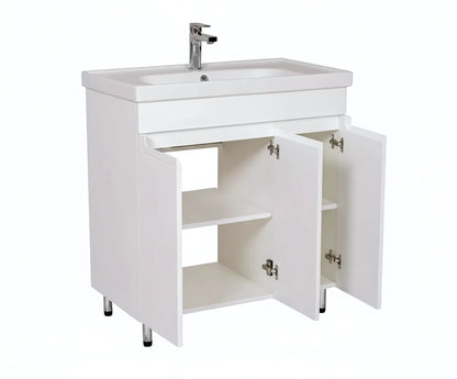 Badmöbel Set Omega – Stand-Unterschrank inkl. Keramikwaschbecken