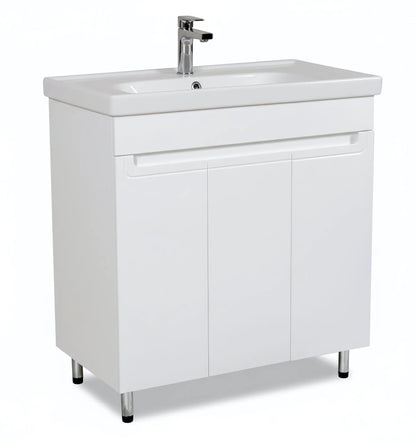 Badmöbel Set Omega – Stand-Unterschrank inkl. Keramikwaschbecken