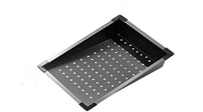 Multifunktionale Küchenspüle – Anthrazitgrau  75 × 45 × 22 cm | Mit digitaler Armatur &amp; Wasserfall