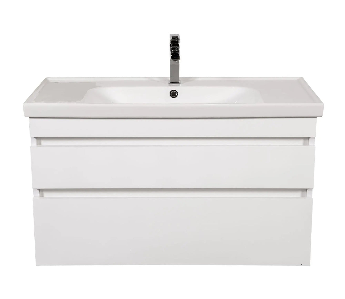 Mobilier de baie suspendat Vintage, Alb lucios Aqua Rodos
