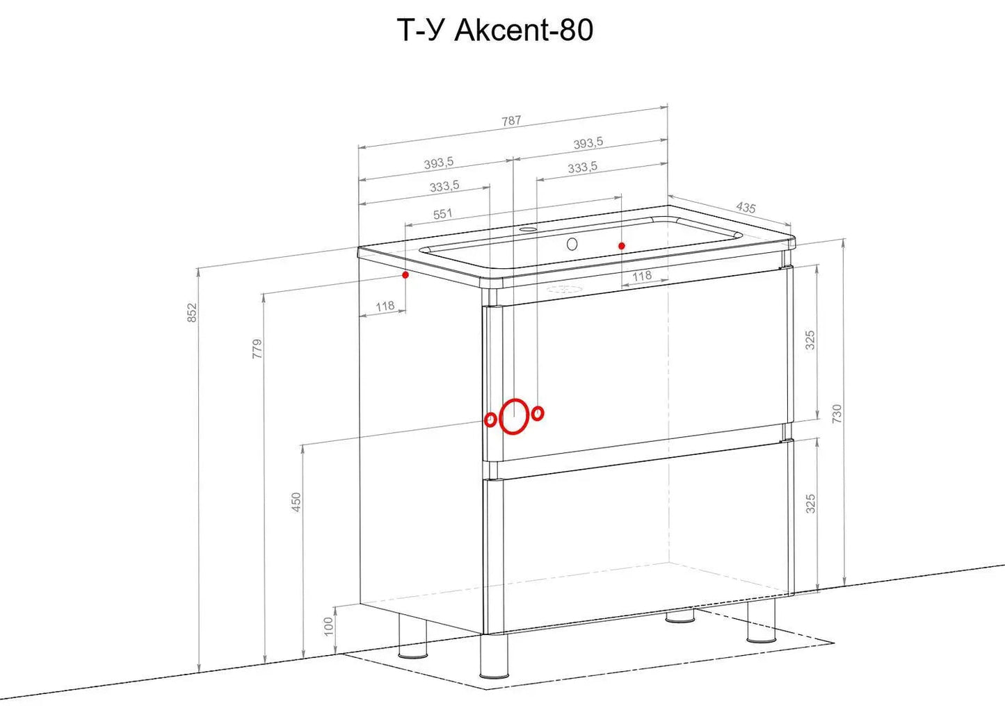 Mobilier de baie pe pardoseală Accent gri Aqua Rodos