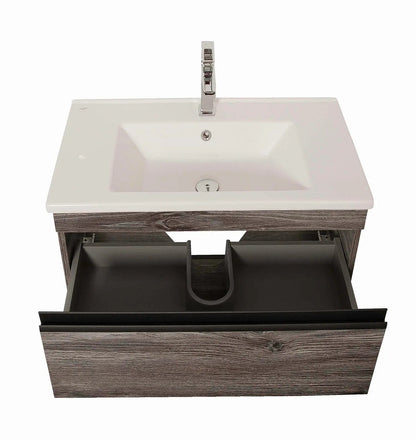 Mobilier de baie suspendat Loft Iron, Oak moras Aqua Rodos