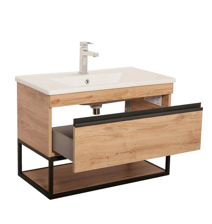 Mobilier de baie suspendat Loft Iron, Seville Aqua Rodos