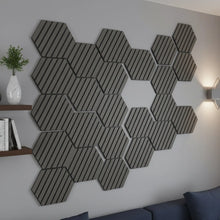 Dekoratives Lamellen-Akustikpaneel, hexagonal – Anthrazit matt XYPT-05