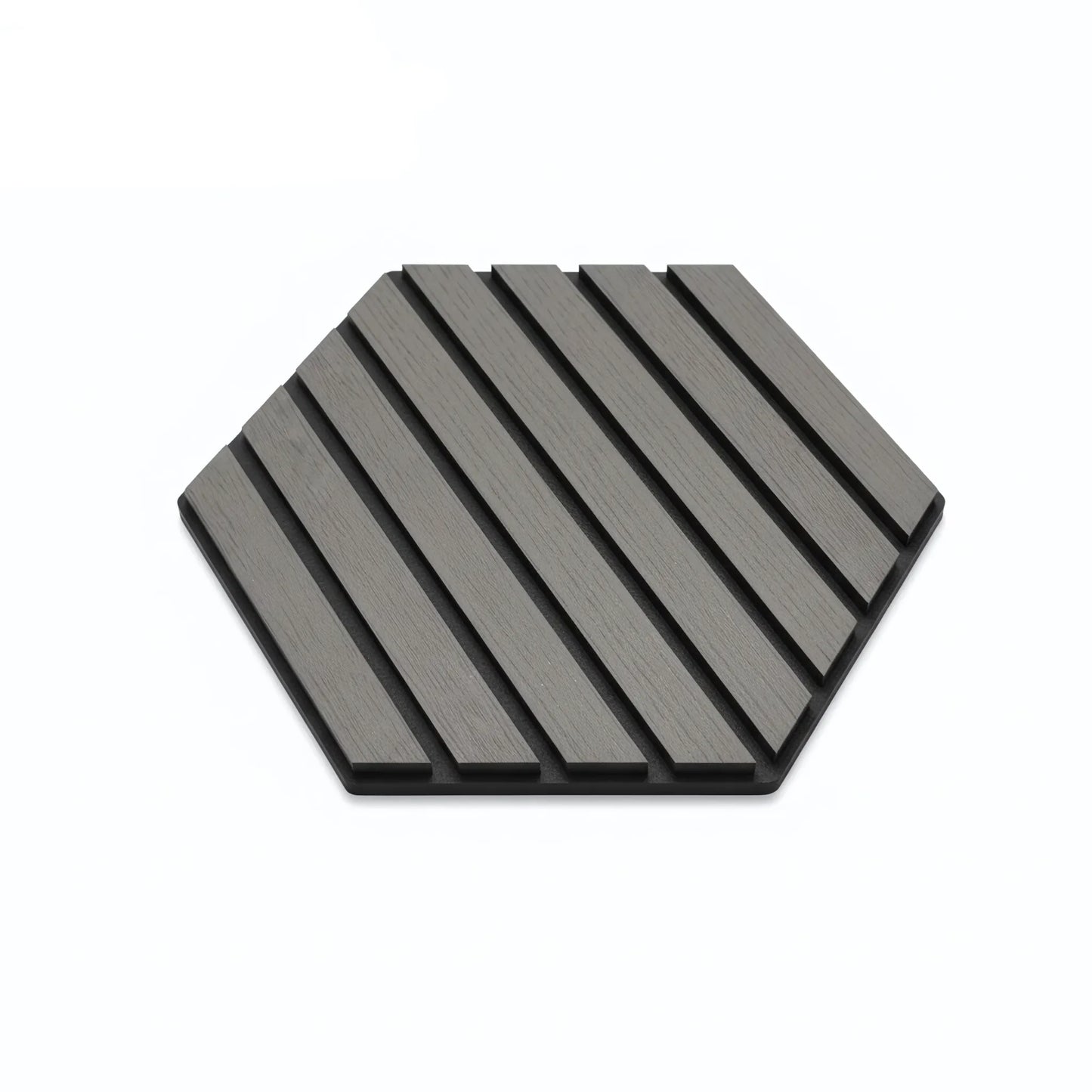 Dekoratives Lamellen-Akustikpaneel, hexagonal – Anthrazit matt XYPT-05