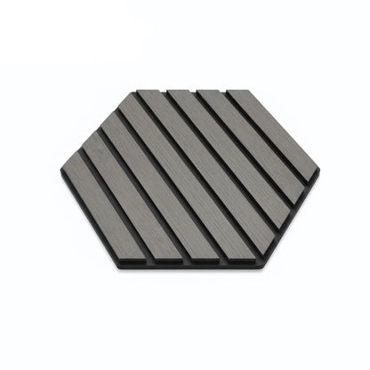 Dekoratives Lamellen-Akustikpaneel, hexagonal – Anthrazit matt XYPT-05