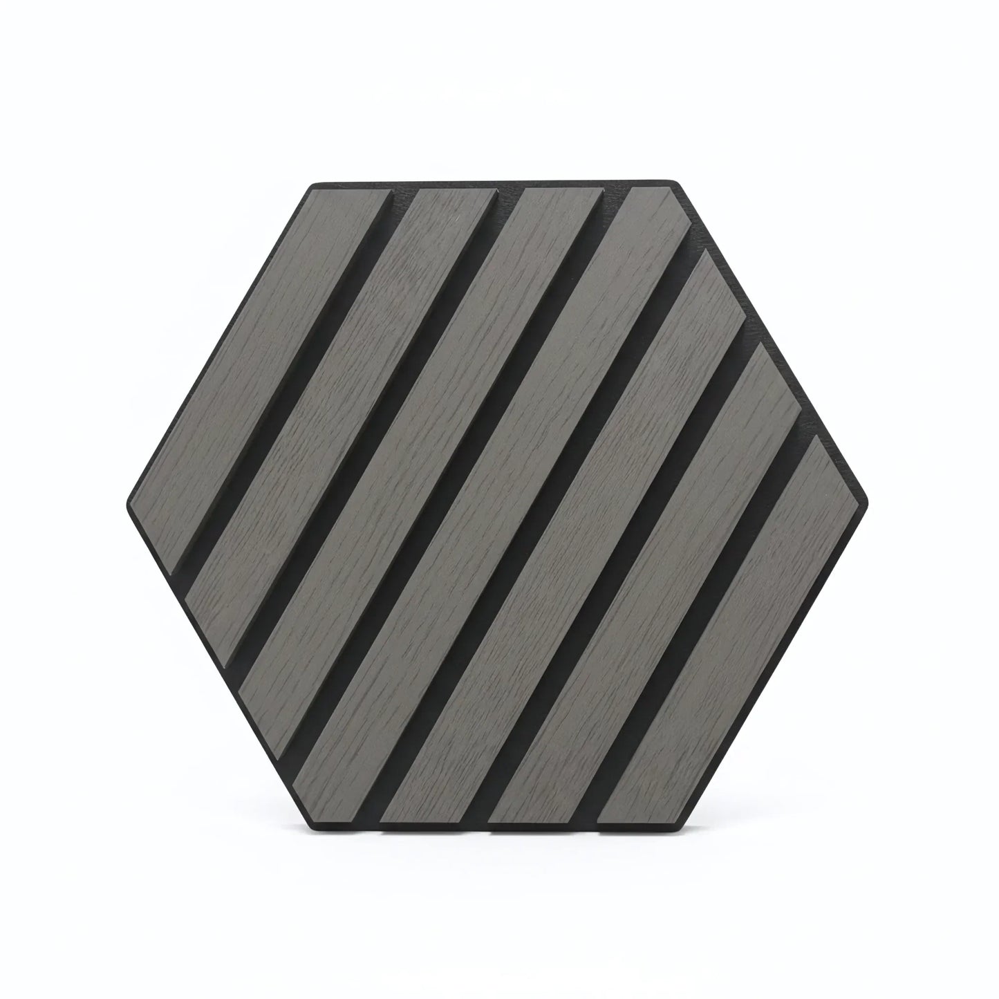 Dekoratives Lamellen-Akustikpaneel, hexagonal – Anthrazit matt XYPT-05