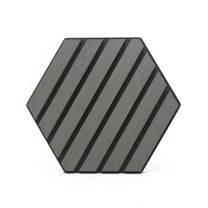 Dekoratives Lamellen-Akustikpaneel, hexagonal – Anthrazit matt XYPT-05