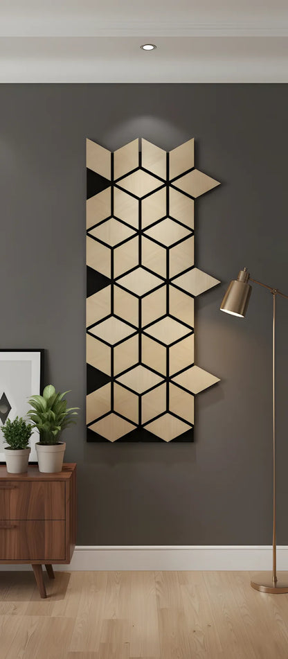 Dekoratives Lamellen-Wandpaneel Cubic Wood – Natur-Eiche XYPT-12