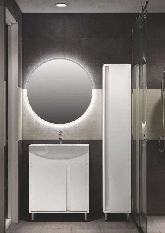 Mobilier de baie pe pardoseală Terra, Alb Aqua Rodos