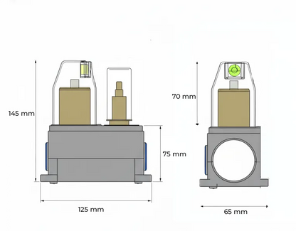 Unterputz-Duschset mit 2 Funktionen – Matt Schwarz, modernes Design aus massivem Messing