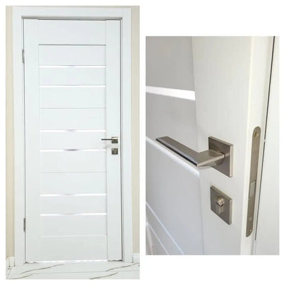 Ușă interior Bit 06 White Silk Mat – complet echipată, cu toc reglabil și design alb mat mătăsos Omis