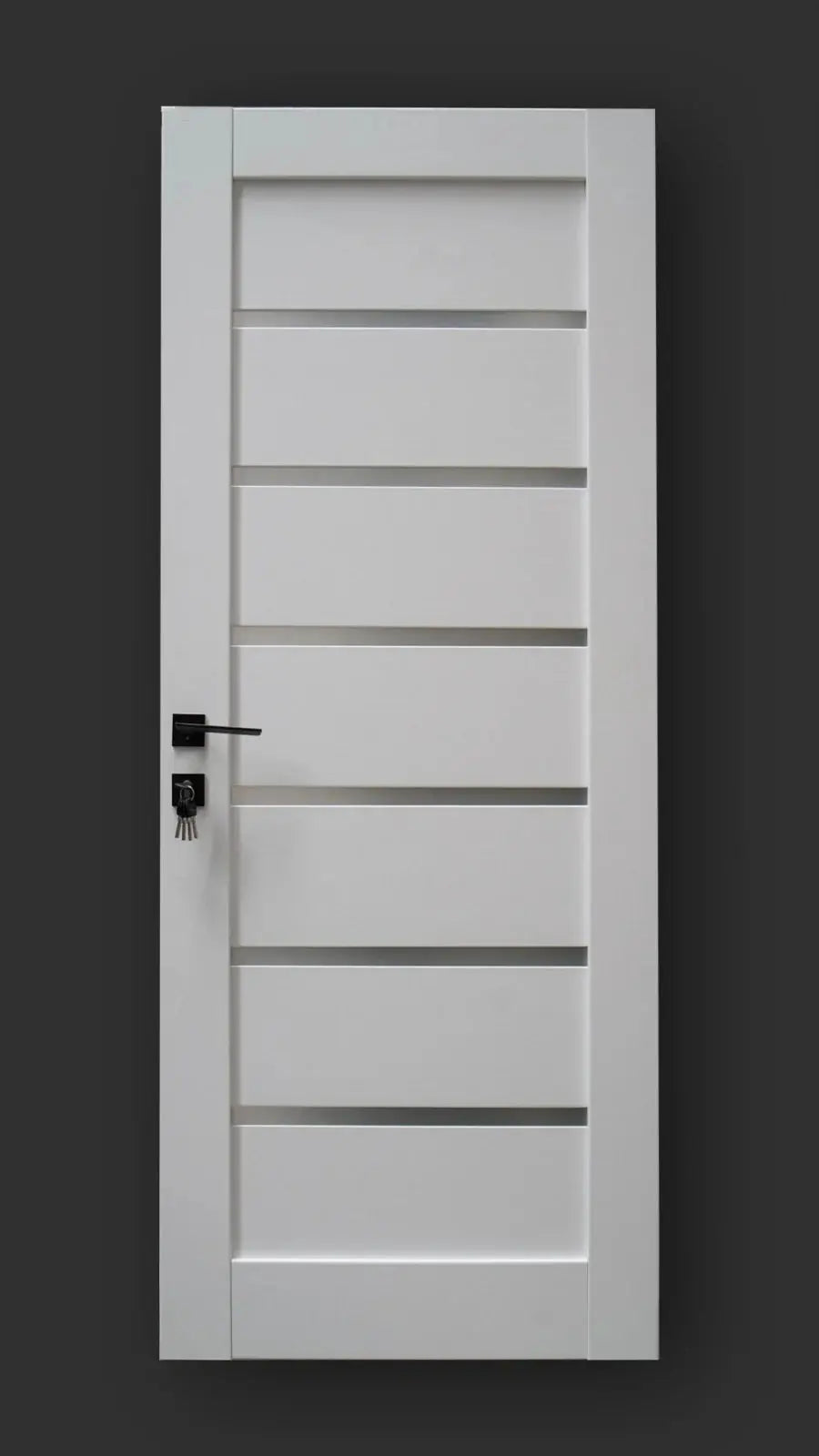 Ușă interior albă JYA-019 cu toc reglabil – design clasic, complet echipată www.CasaDeco.ro