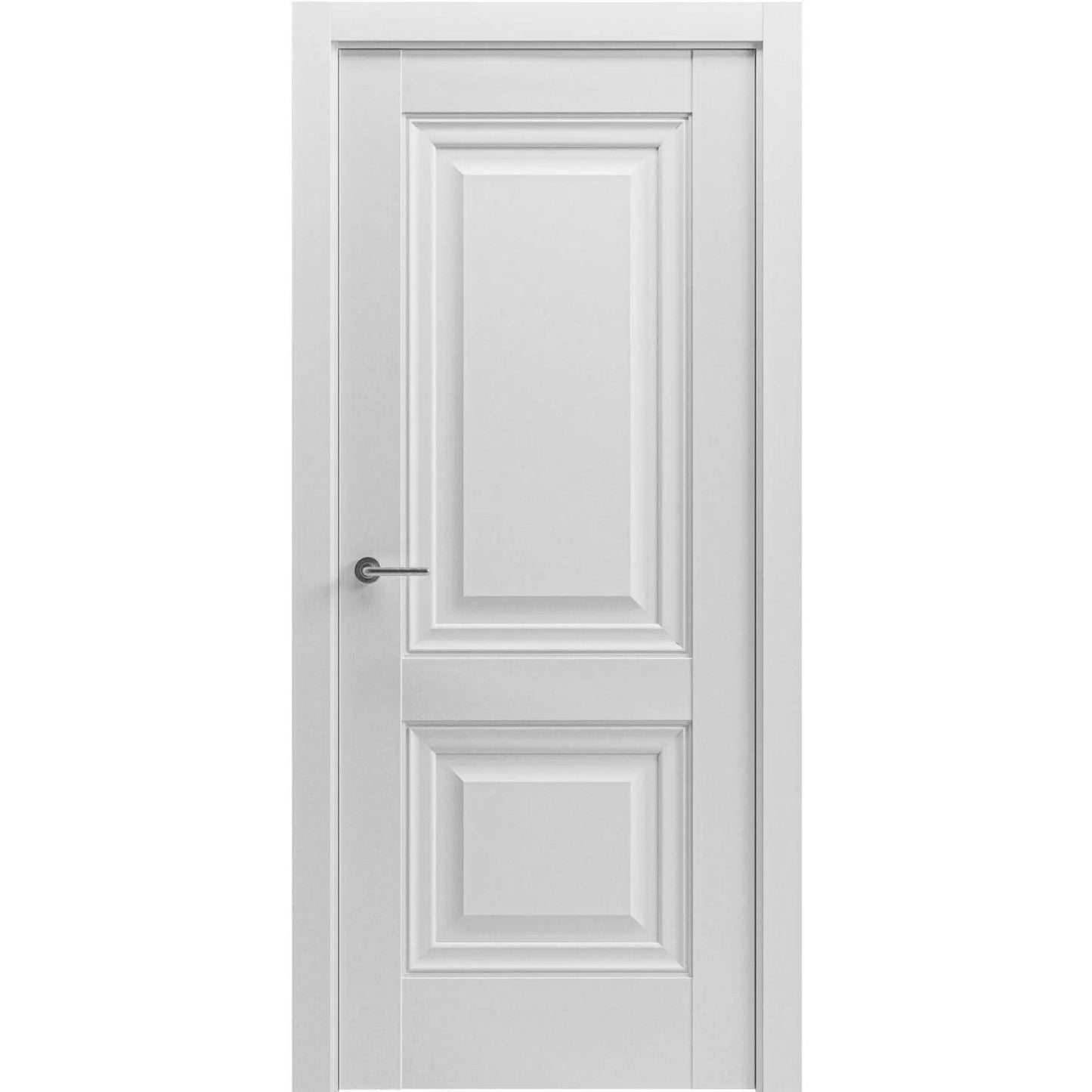 Ușă interior Elegant Lux albă – balamale ascunse, cu toc reglabil și design clasic-modern Omis
