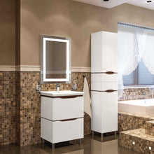 Mobilier de baie pe pardoseală Venice, Alb+Wenge (City) Aqua Rodos